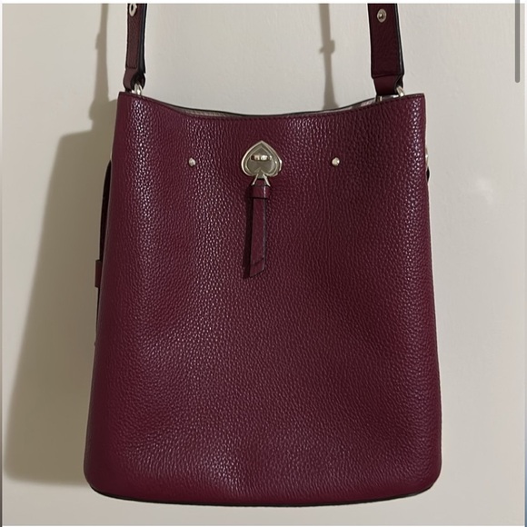 Kate Spade Marti Burgundy Leather Tote Bag - Picture 2 of 8